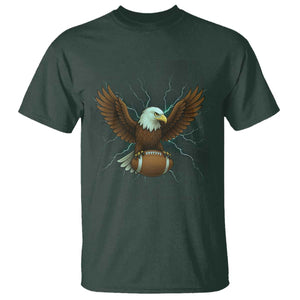 Lightning Eagle Holding T Shirt Football Player Gift TS12 Dark Forest Green Print Your Wear