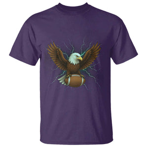 Lightning Eagle Holding T Shirt Football Player Gift TS12 Purple Print Your Wear