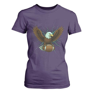 Lightning Eagle Holding T Shirt For Women Football Player Gift TS12 Purple Print Your Wear