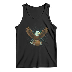 Lightning Eagle Holding Tank Top Football Player Gift TS12 Black Print Your Wear
