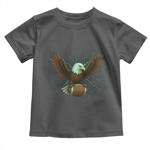 Lightning Eagle Holding Toddler T Shirt Football Player Gift TS12 Dark Heather Print Your Wear