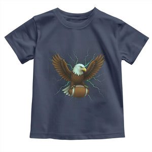 Lightning Eagle Holding Toddler T Shirt Football Player Gift TS12 Navy Print Your Wear