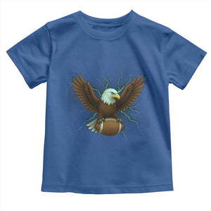 Lightning Eagle Holding Toddler T Shirt Football Player Gift TS12 Royal Blue Print Your Wear