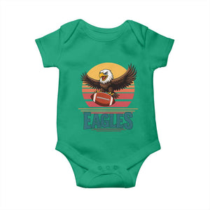 Funny Eagle Football Fan Baby Onesie Retro Vintage Style TS12 Irish Green Print Your Wear