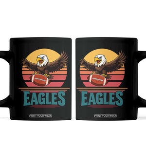 Funny Eagle Football Fan Coffee Mug Retro Vintage Style TS12 Black Print Your Wear