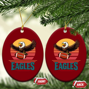 Funny Eagle Football Fan Ceramic Ornament Retro Vintage Style TS12 Print Your Wear