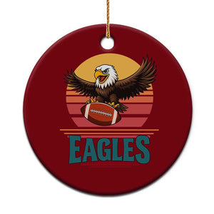 Funny Eagle Football Fan Ceramic Ornament Retro Vintage Style TS12 1pc Red Print Your Wear