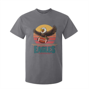 Funny Eagle Football Fan T Shirt For Kid Retro Vintage Style TS12 Charcoal Print Your Wear