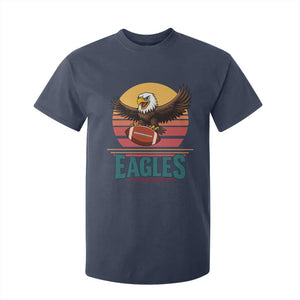 Funny Eagle Football Fan T Shirt For Kid Retro Vintage Style TS12 Navy Print Your Wear