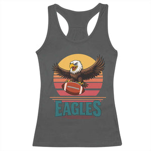 Funny Eagle Football Fan Racerback Tank Top Retro Vintage Style TS12 Dark Heather Print Your Wear