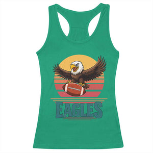 Funny Eagle Football Fan Racerback Tank Top Retro Vintage Style TS12 Irish Green Print Your Wear