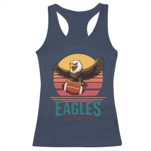 Funny Eagle Football Fan Racerback Tank Top Retro Vintage Style TS12 Navy Print Your Wear