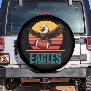 Funny Eagle Football Fan Spare Tire Cover Retro Vintage Style TS12 No hole Black Print Your Wear