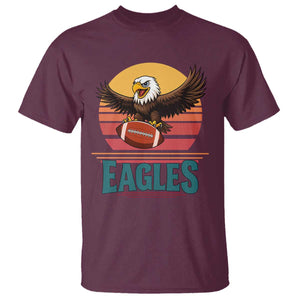 Funny Eagle Football Fan T Shirt Retro Vintage Style TS12 Maroon Print Your Wear