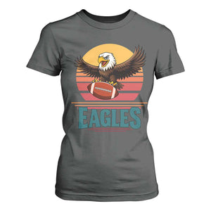 Funny Eagle Football Fan T Shirt For Women Retro Vintage Style TS12 Dark Heather Print Your Wear