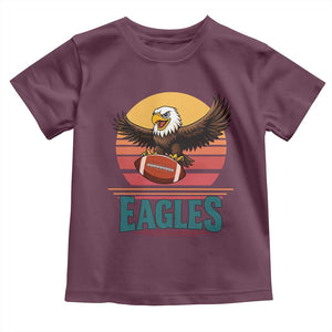 Funny Eagle Football Fan Toddler T Shirt Retro Vintage Style TS12 Maroon Print Your Wear