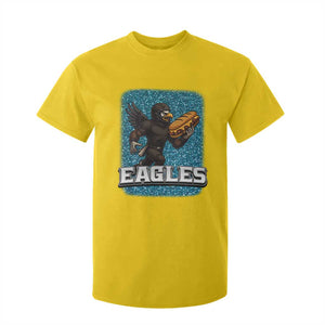Funny Eagle With Cheesesteak T Shirt For Kid Football Glitter Print TS12 Daisy Print Your Wear