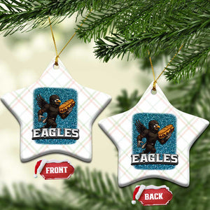 Funny Eagle With Cheesesteak Ceramic Ornament Football Glitter Print TS12 Print Your Wear