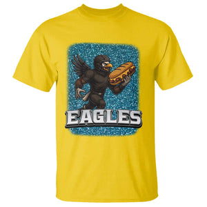 Funny Eagle With Cheesesteak T Shirt Football Glitter Print TS12 Daisy Print Your Wear