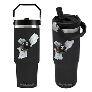 Philadelphia Liberty Bell Football Helmet Lightning Gift Flip Straw Tumbler TS12 One Size: 30 oz Black Print Your Wear