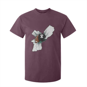 Philadelphia Liberty Bell Football Helmet Lightning Gift T Shirt For Kid TS12 Maroon Print Your Wear