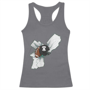 Philadelphia Liberty Bell Football Helmet Lightning Gift Racerback Tank Top TS12 Charcoal Print Your Wear