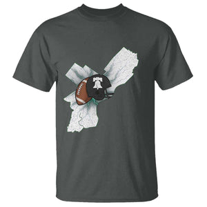 Philadelphia Liberty Bell Football Helmet Lightning Gift T Shirt TS12 Dark Heather Print Your Wear