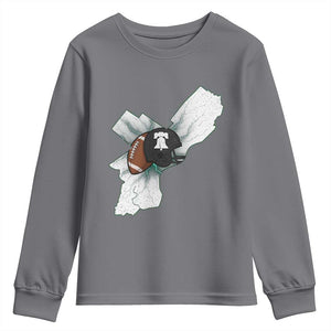 Philadelphia Liberty Bell Football Helmet Lightning Gift Youth Sweatshirt TS12 Charcoal Print Your Wear