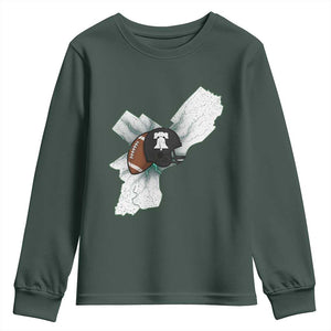 Philadelphia Liberty Bell Football Helmet Lightning Gift Youth Sweatshirt TS12 Dark Forest Green Print Your Wear