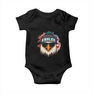 Patriotic Eagle Football Baby Onesie American Flag Pride Gift TS12 Black Print Your Wear