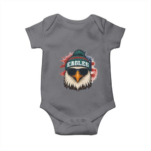 Patriotic Eagle Football Baby Onesie American Flag Pride Gift TS12 Charcoal Print Your Wear