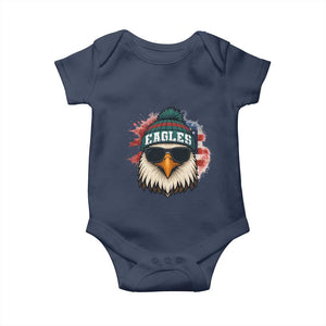 Patriotic Eagle Football Baby Onesie American Flag Pride Gift TS12 Navy Print Your Wear