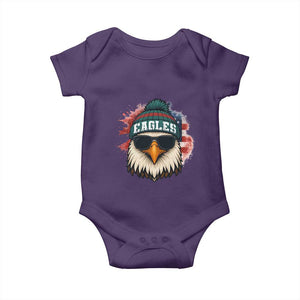 Patriotic Eagle Football Baby Onesie American Flag Pride Gift TS12 Purple Print Your Wear