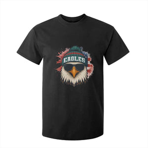 Patriotic Eagle Football T Shirt For Kid American Flag Pride Gift TS12 Black Print Your Wear