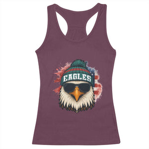Patriotic Eagle Football Racerback Tank Top American Flag Pride Gift TS12 Maroon Print Your Wear