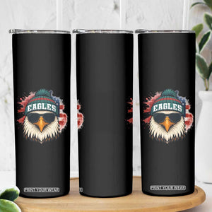 Patriotic Eagle Football Skinny Tumbler American Flag Pride Gift TS12 Print Your Wear