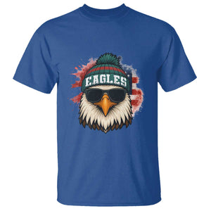Patriotic Eagle Football T Shirt American Flag Pride Gift TS12 Royal Blue Print Your Wear