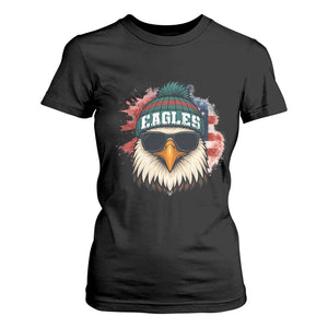 Patriotic Eagle Football T Shirt For Women American Flag Pride Gift TS12 Black Print Your Wear