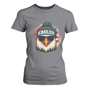 Patriotic Eagle Football T Shirt For Women American Flag Pride Gift TS12 Charcoal Print Your Wear