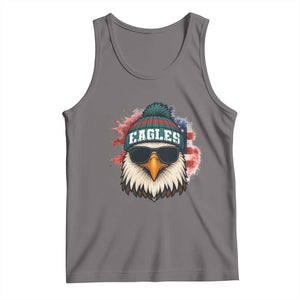 Patriotic Eagle Football Tank Top American Flag Pride Gift TS12 Deep Heather Print Your Wear