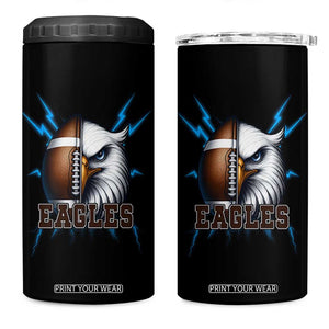 Eagle Football Power 4 in 1 Can Cooler Tumbler Game Day Sports Fan Gift TS12 One Size: 16 oz Black Print Your Wear