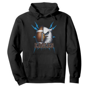 Eagle Football Power Hoodie Game Day Sports Fan Gift TS12 Black Print Your Wear