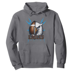 Eagle Football Power Hoodie Game Day Sports Fan Gift TS12 Charcoal Print Your Wear
