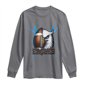 Eagle Football Power Long Sleeve Shirt Game Day Sports Fan Gift TS12 Charcoal Print Your Wear