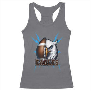 Eagle Football Power Racerback Tank Top Game Day Sports Fan Gift TS12 Charcoal Print Your Wear