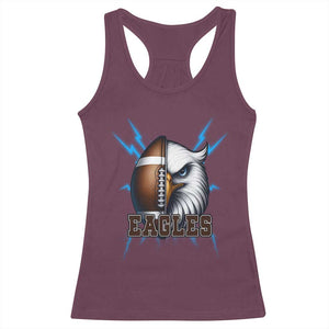 Eagle Football Power Racerback Tank Top Game Day Sports Fan Gift TS12 Maroon Print Your Wear