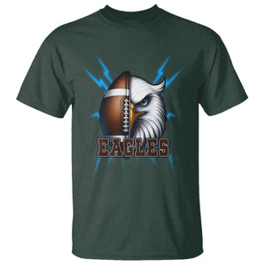 Eagle Football Power T Shirt Game Day Sports Fan Gift TS12 Dark Forest Green Print Your Wear