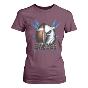 Eagle Football Power T Shirt For Women Game Day Sports Fan Gift TS12 Maroon Print Your Wear