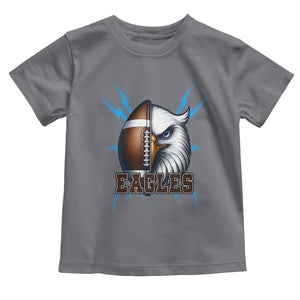 Eagle Football Power Toddler T Shirt Game Day Sports Fan Gift TS12 Charcoal Print Your Wear