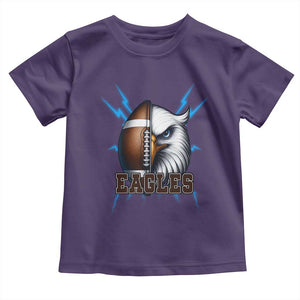 Eagle Football Power Toddler T Shirt Game Day Sports Fan Gift TS12 Purple Print Your Wear